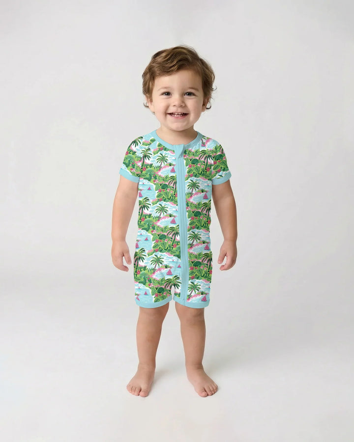 Preppy Coast Beach Club Bamboo Shorty Zippy