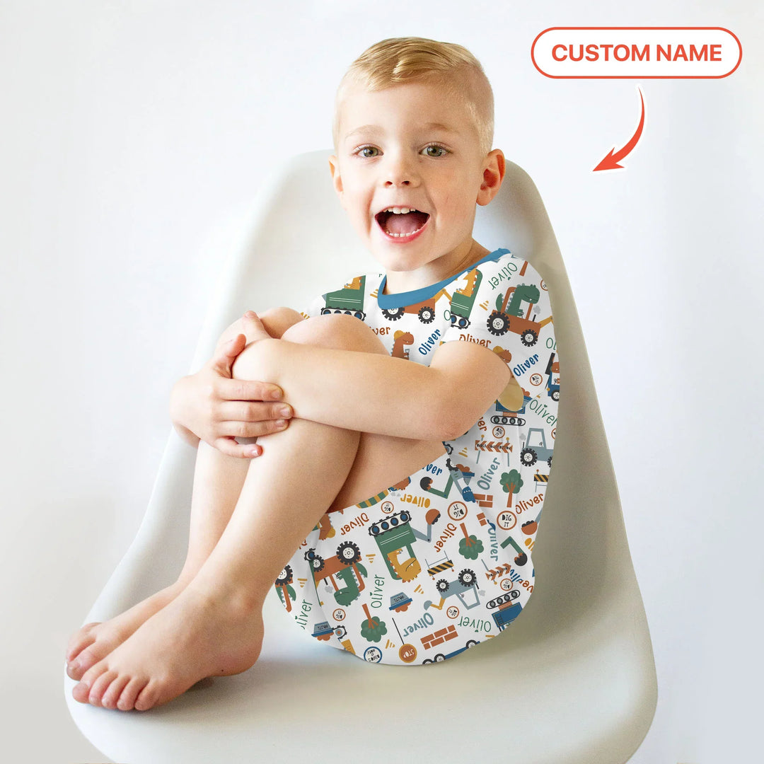 Zweiteiliges Pyjama-Set mit kurzen Ärmeln und Shorts im Sommer-Design