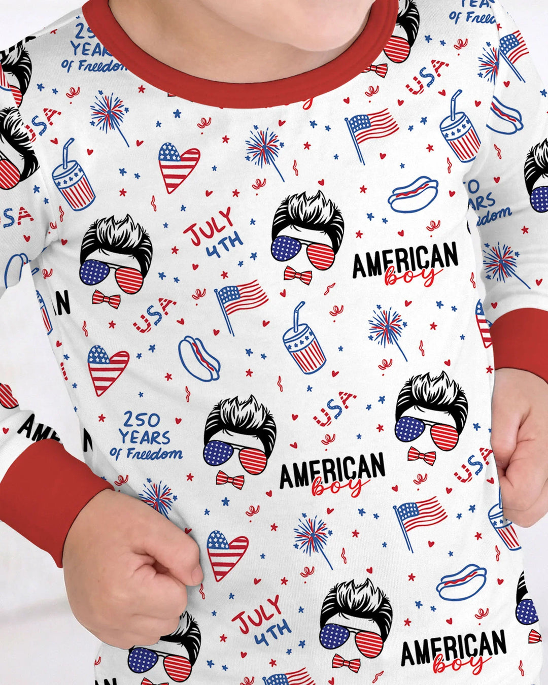 Zweiteiliges Langarm-Pyjama-Set mit Sommerfrüchten