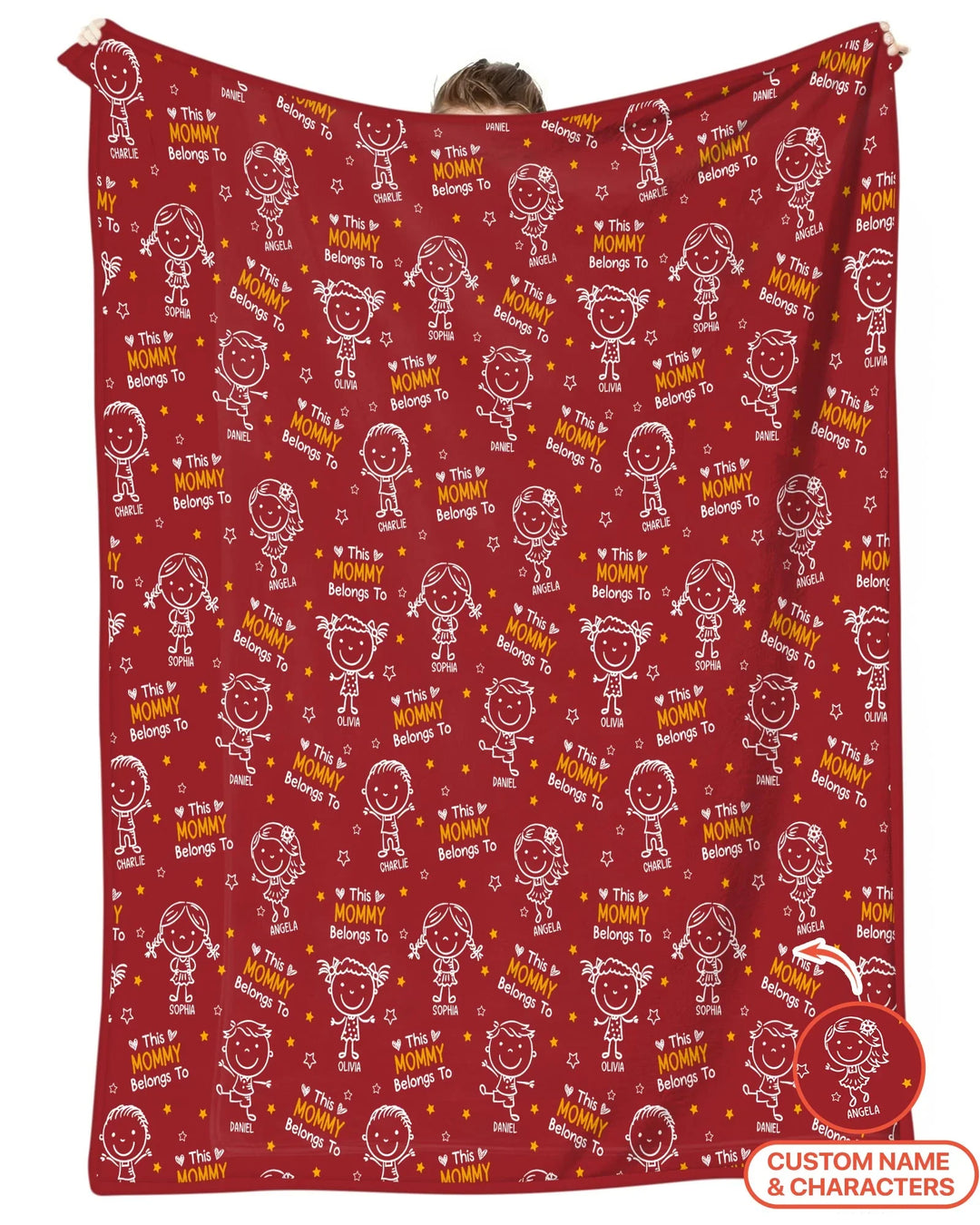 Custom Name "This Mommy Belongs To" Doodle Bamboo Blanket