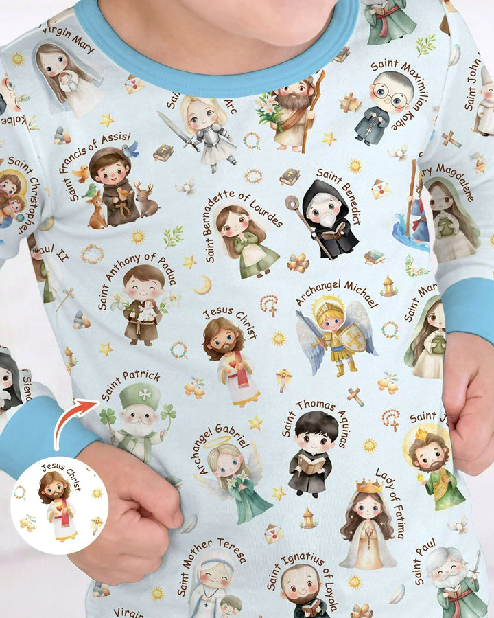 Zweiteiliges Langarm-Pyjama-Set mit Sommerfrüchten
