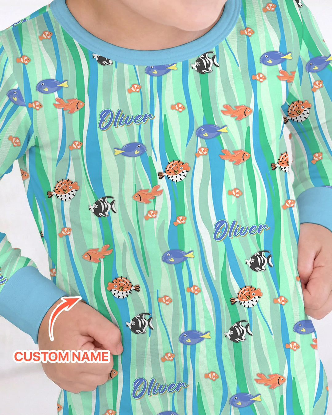 Zweiteiliges Langarm-Pyjama-Set mit Sommerfrüchten