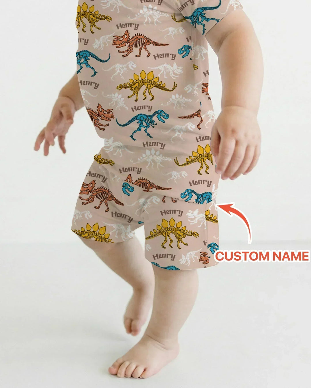 Zweiteiliges Pyjama-Set mit kurzen Ärmeln und Shorts im Sommer-Design