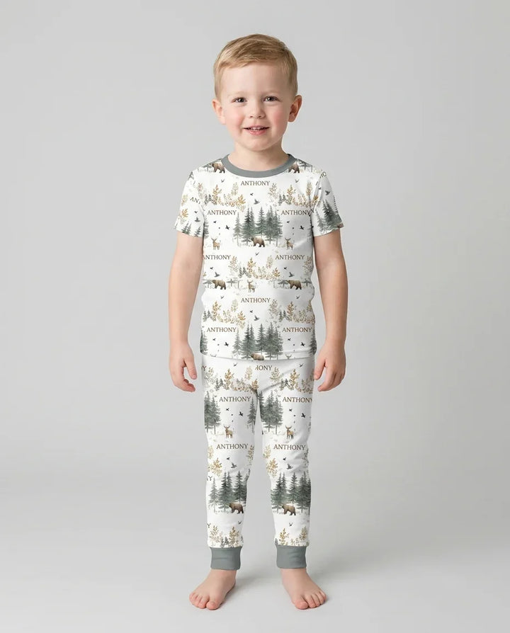 Zweiteiliges, kurzärmliges Pyjama-Set mit Marienkäfern
