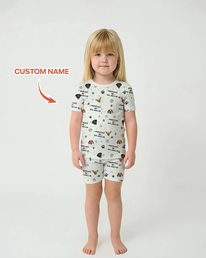Zweiteiliges Pyjama-Set mit kurzen Ärmeln und Shorts im Sommer-Design