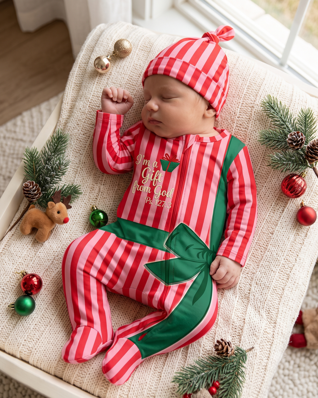 Gerippte Babykleidung mit individuellem Foto - Weich &amp; Skizzenhaft