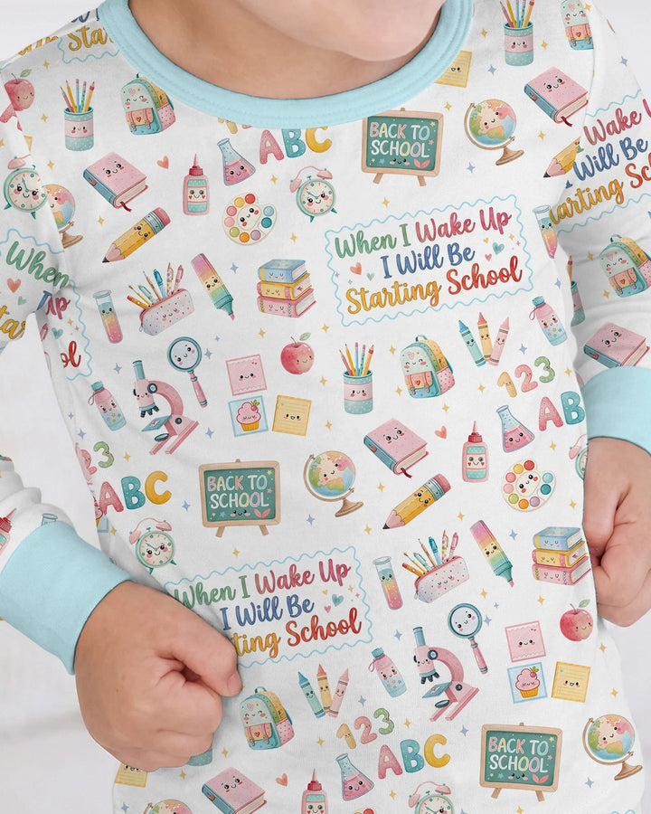 Zweiteiliges Langarm-Pyjama-Set mit Sommerfrüchten