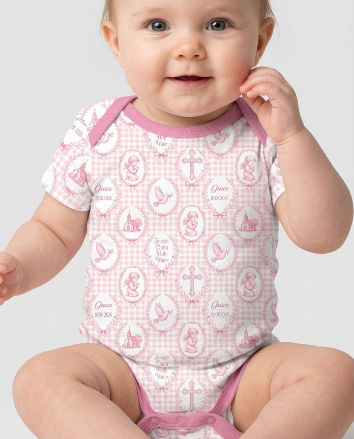 Gerippte Babykleidung mit individuellem Foto - Weich &amp; Skizzenhaft
