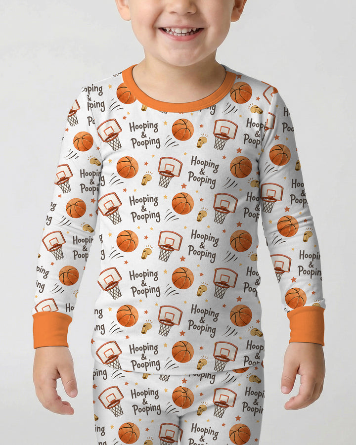 Zweiteiliges Langarm-Pyjama-Set mit Sommerfrüchten
