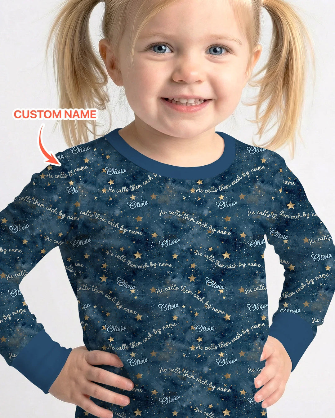 Called By Name — Personalized  Bamboo Two Piece Long Sleeve Pajama Set