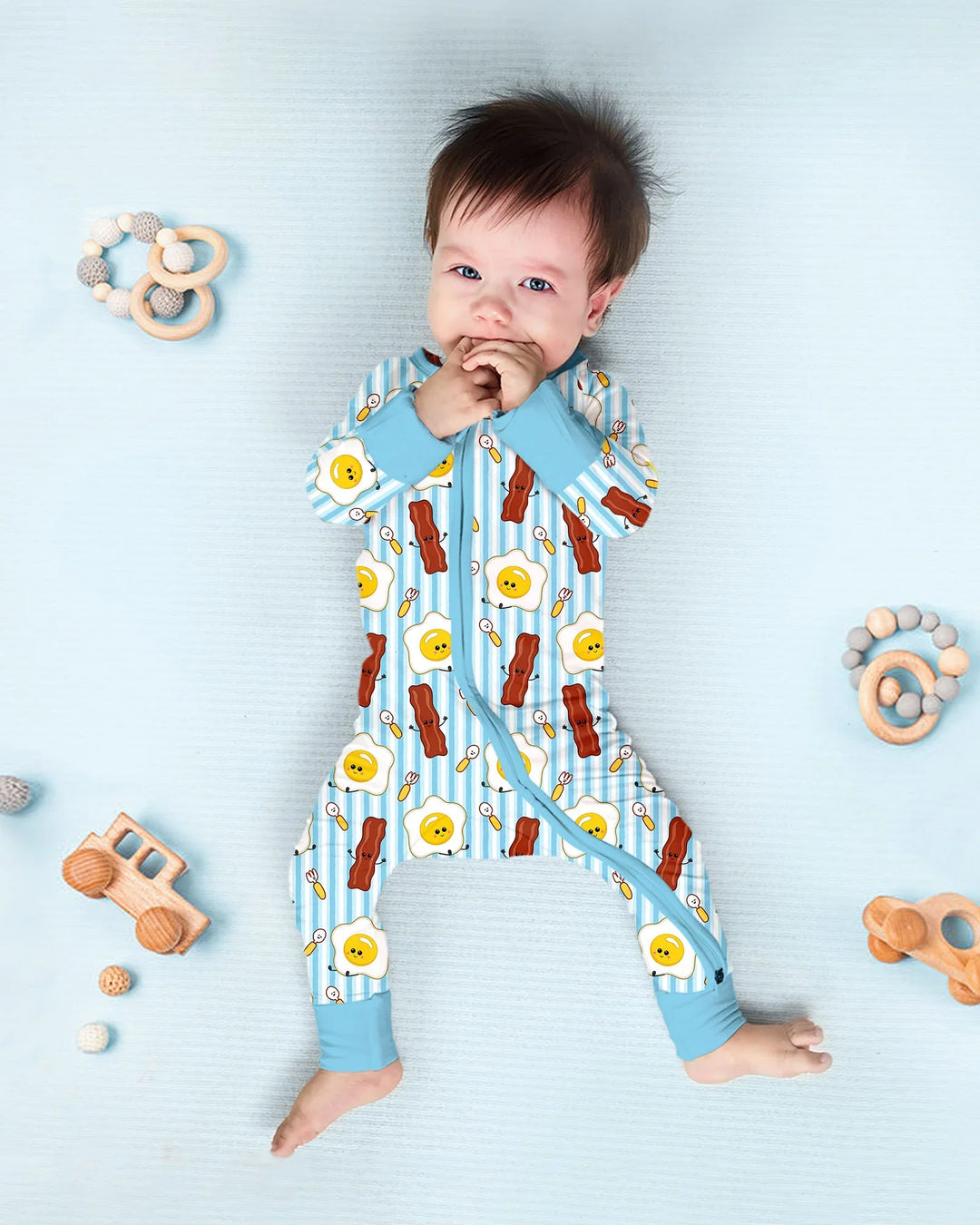 Gerippte Babykleidung mit individuellem Foto - Weich &amp; Skizzenhaft
