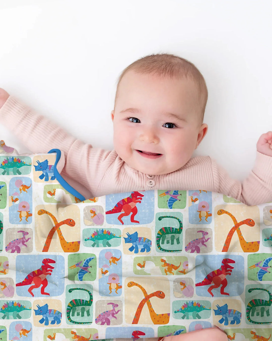 Rainbow Dino Friends Family Matching Bamboo Blanket