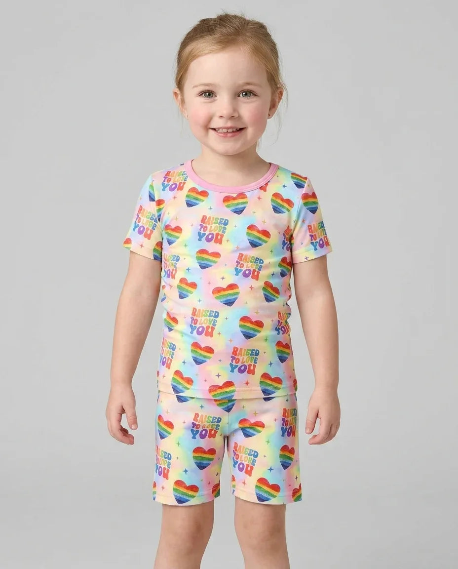 Schlafanzug-Set zweiteilig, kurze Ärmel, kurze Hose, Bambus