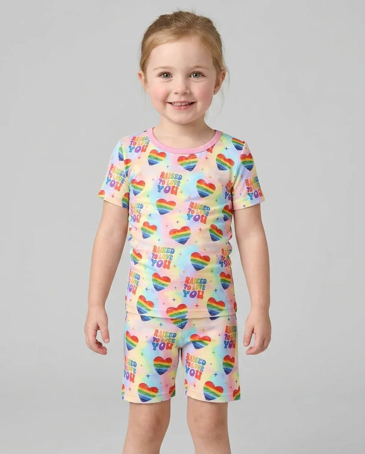 Schlafanzug-Set zweiteilig, kurze Ärmel, kurze Hose, Bambus