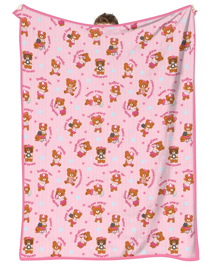 Born To Play Baseball Bamboo Blanket
