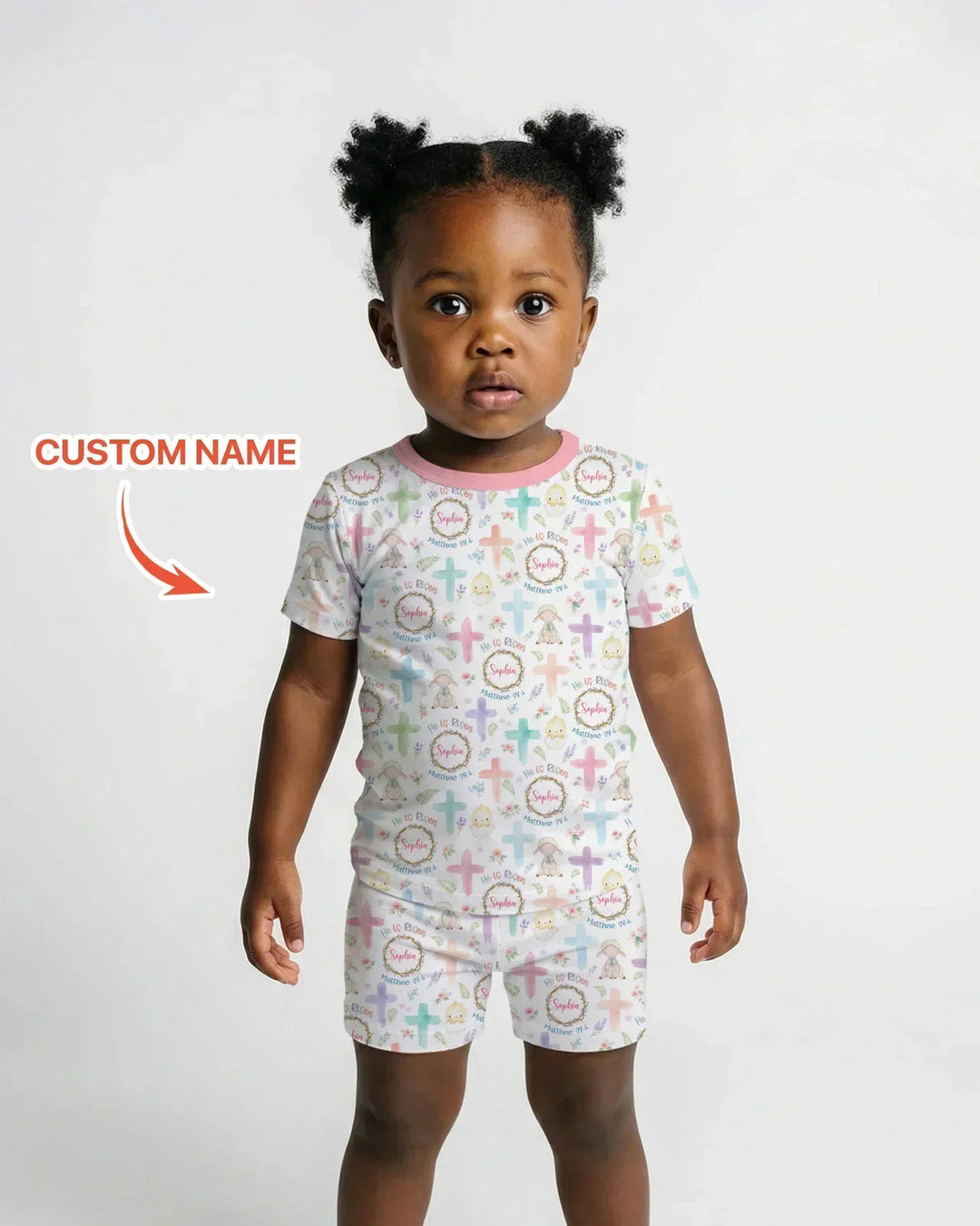 Zweiteiliges Pyjama-Set mit kurzen Ärmeln und Shorts im Sommer-Design