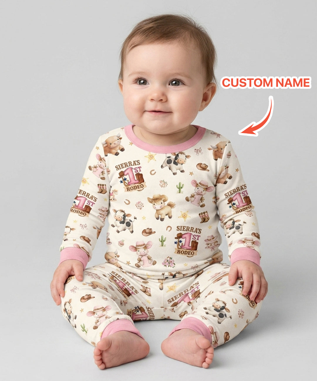 Zweiteiliges Langarm-Pyjama-Set mit Sommerfrüchten