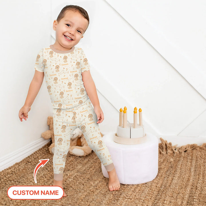 Zweiteiliges, kurzärmliges Pyjama-Set mit Marienkäfern