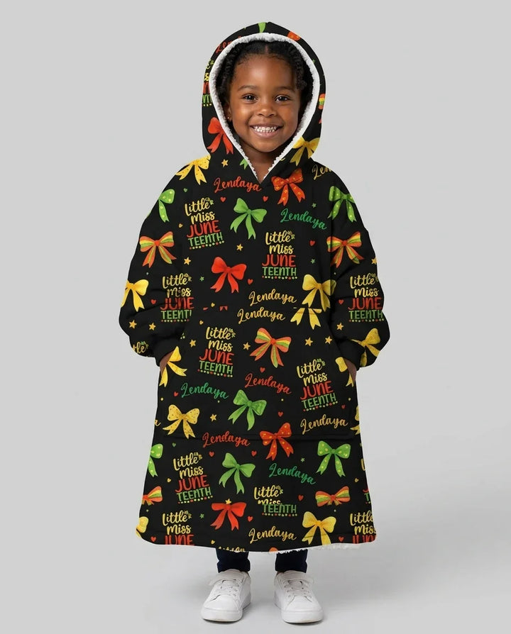 Little Miss Juneteenth Bambus-Decken-Hoodie
