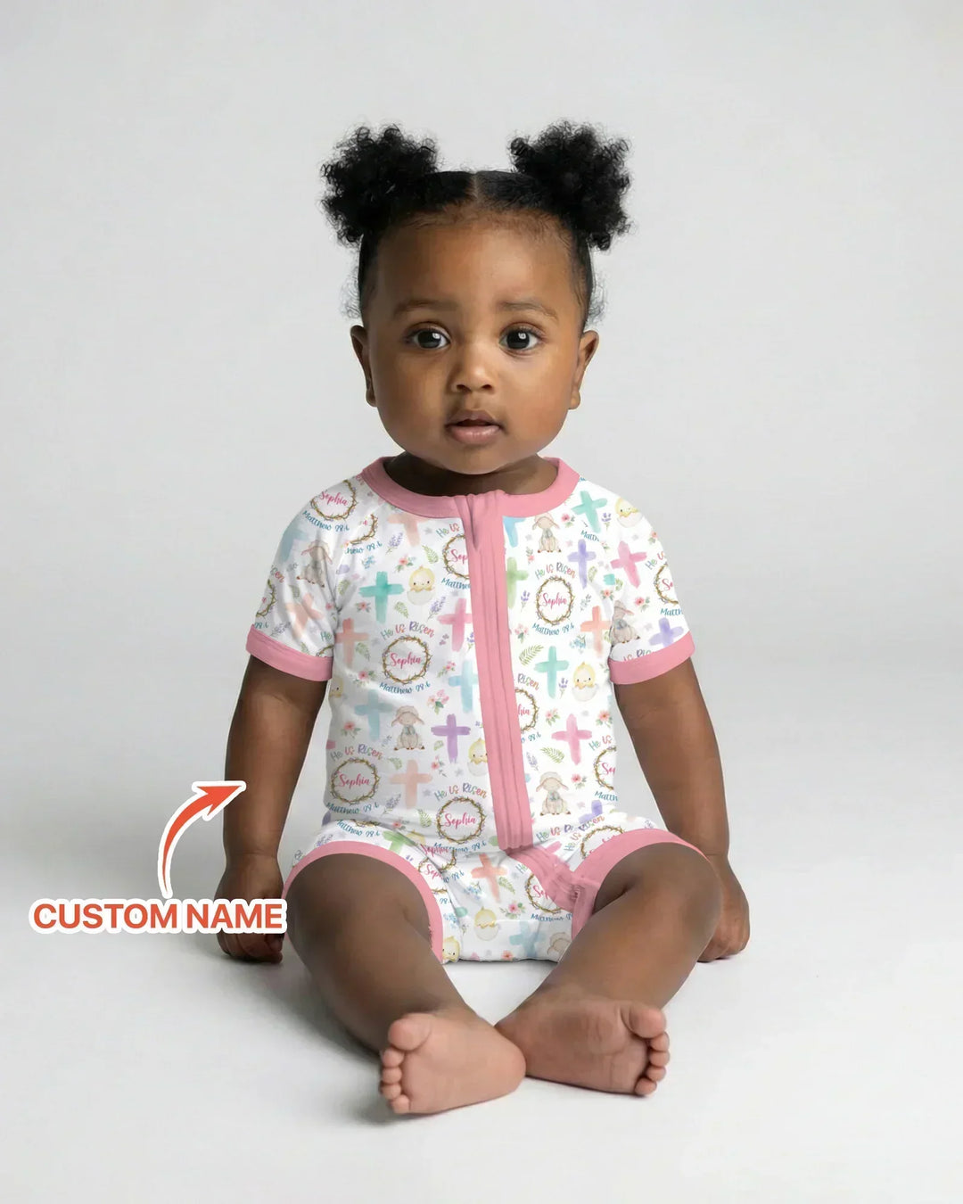 He Is Risen Personalized Bamboo Shorty Zippy