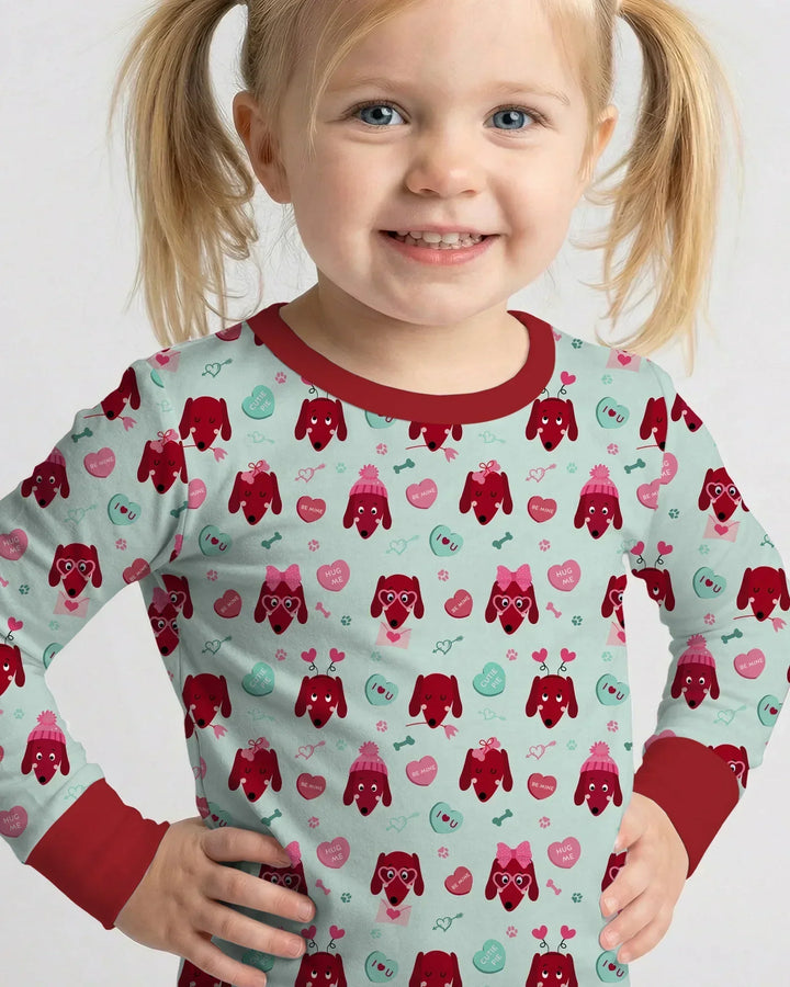 Zweiteiliges Langarm-Pyjama-Set mit Sommerfrüchten