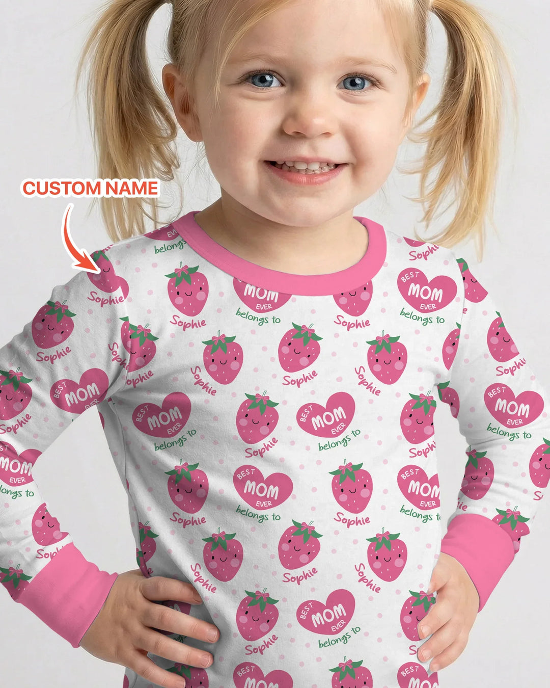 Zweiteiliges Langarm-Pyjama-Set mit Sommerfrüchten