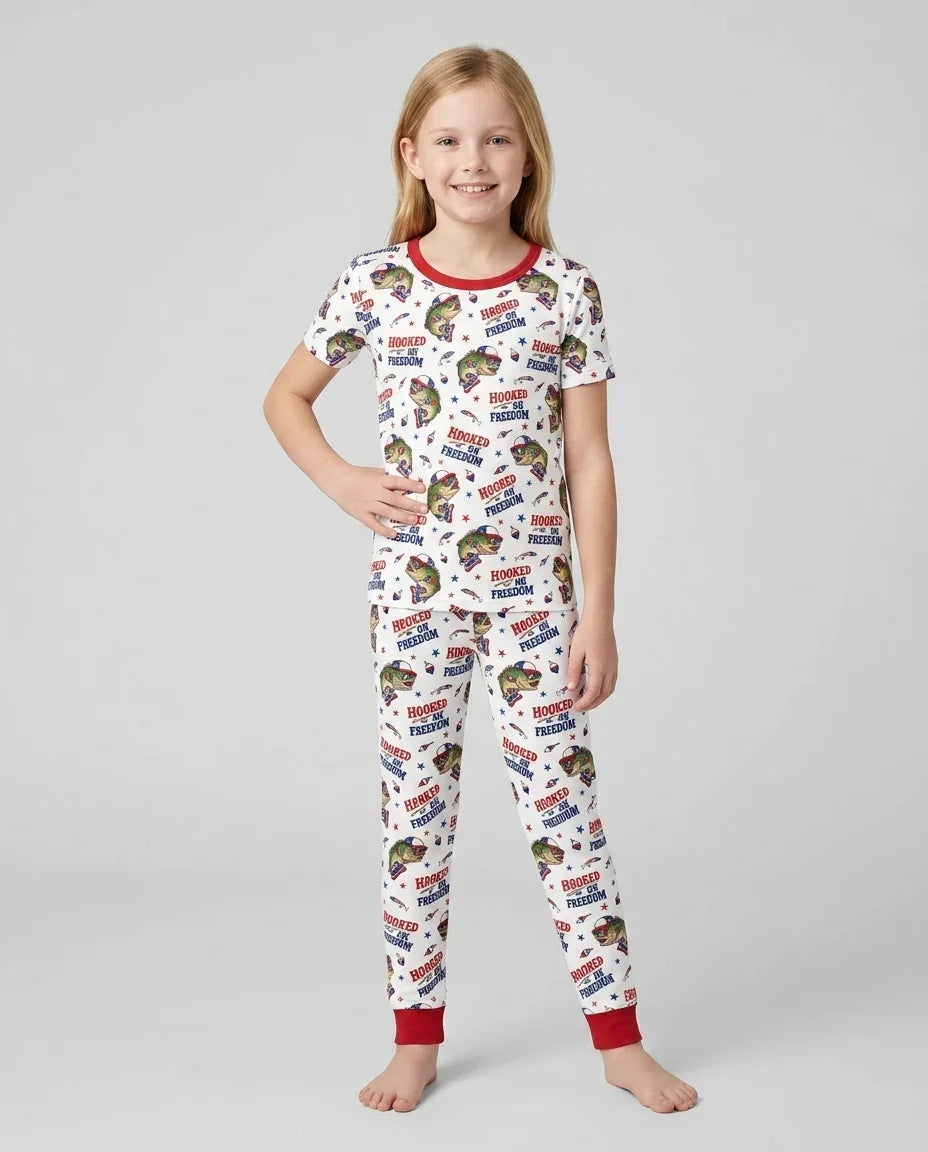 Zweiteiliges, kurzärmliges Pyjama-Set mit Marienkäfern