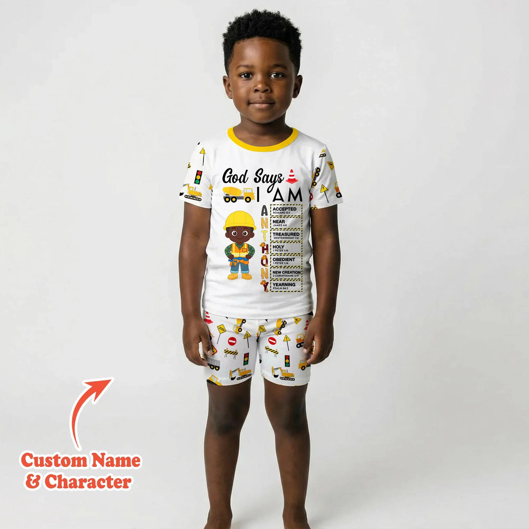 Zweiteiliges Pyjama-Set mit kurzen Ärmeln und Shorts im Sommer-Design