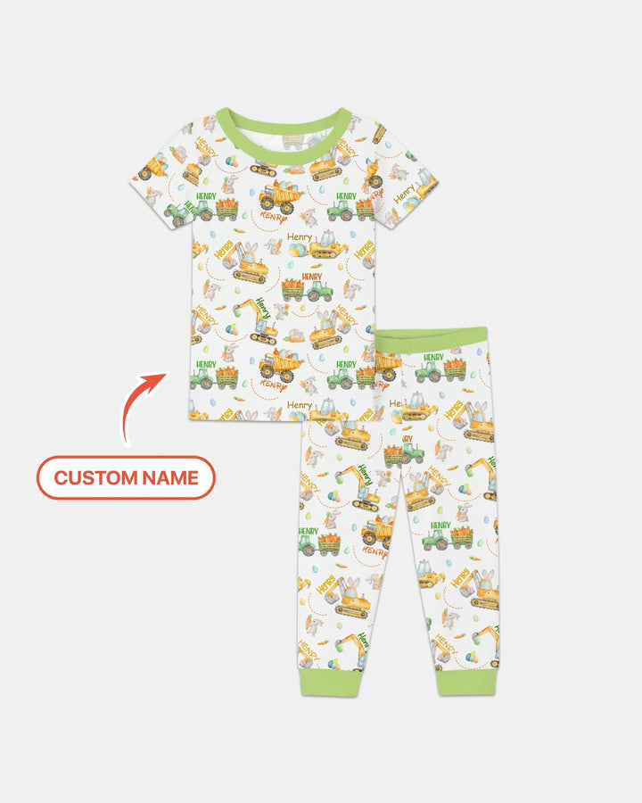 Zweiteiliges, kurzärmliges Pyjama-Set mit Marienkäfern