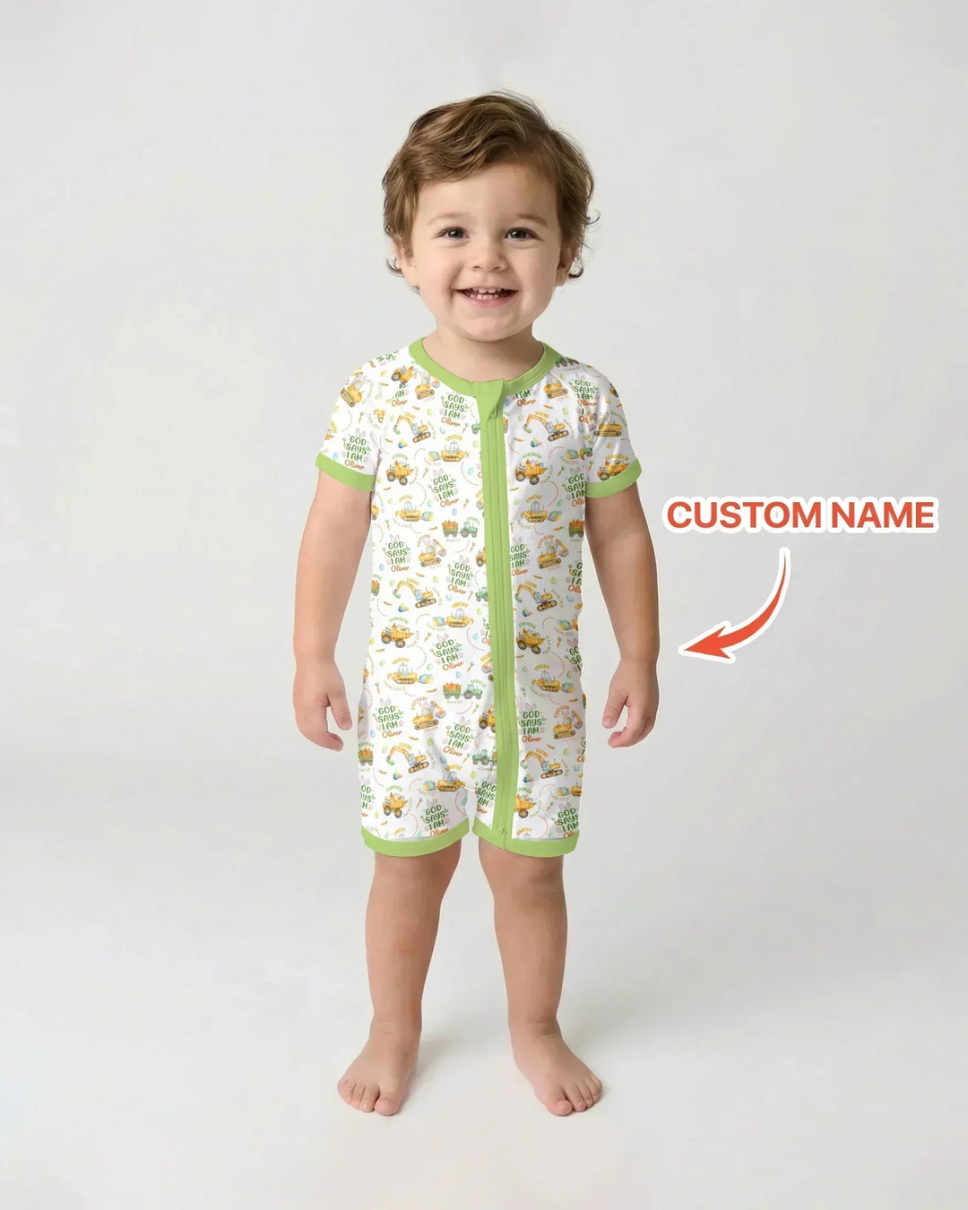 Happy Easter God Says I Am Custom Name Bamboo Shorty Zippy