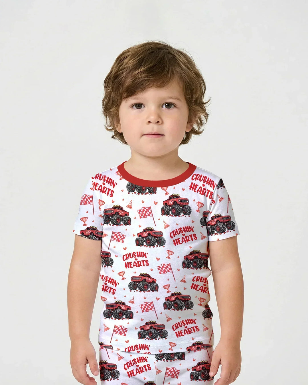 Template Zweiteiliges Pyjama-Set mit kurzen Ärmeln und Shorts