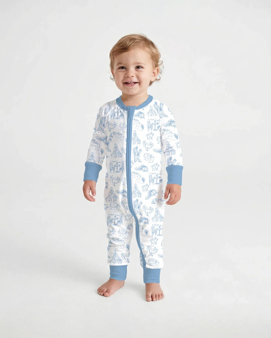 Gerippte Babykleidung mit individuellem Foto - Weich &amp; Skizzenhaft