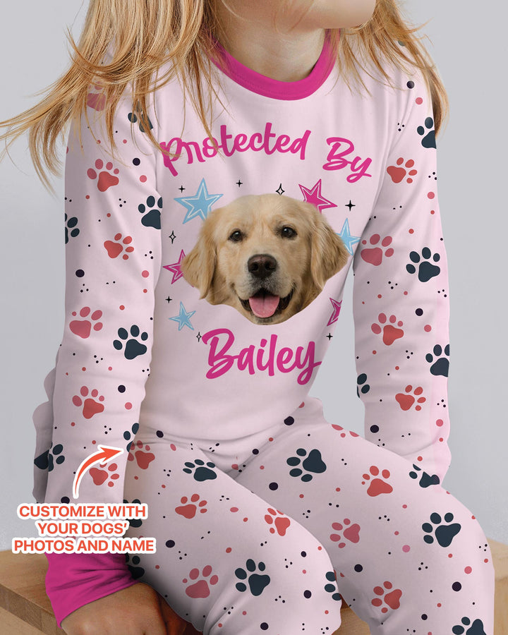 Cute Pet Photo Bamboo Two Piece Long Sleeve Pajama Set