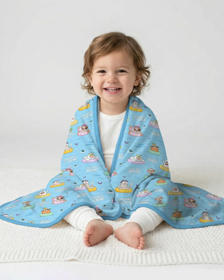 Summerween Cartoon Bamboo Blanket