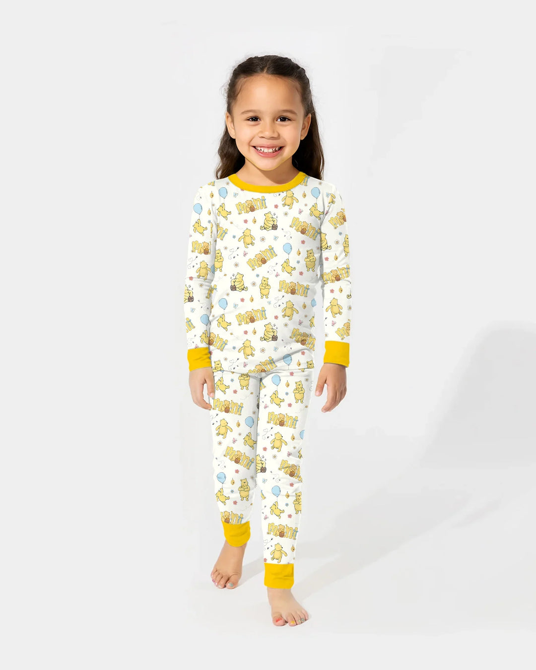 Mama & Mini Honey Bear Bamboo Two Piece Long Sleeve Pajama Set