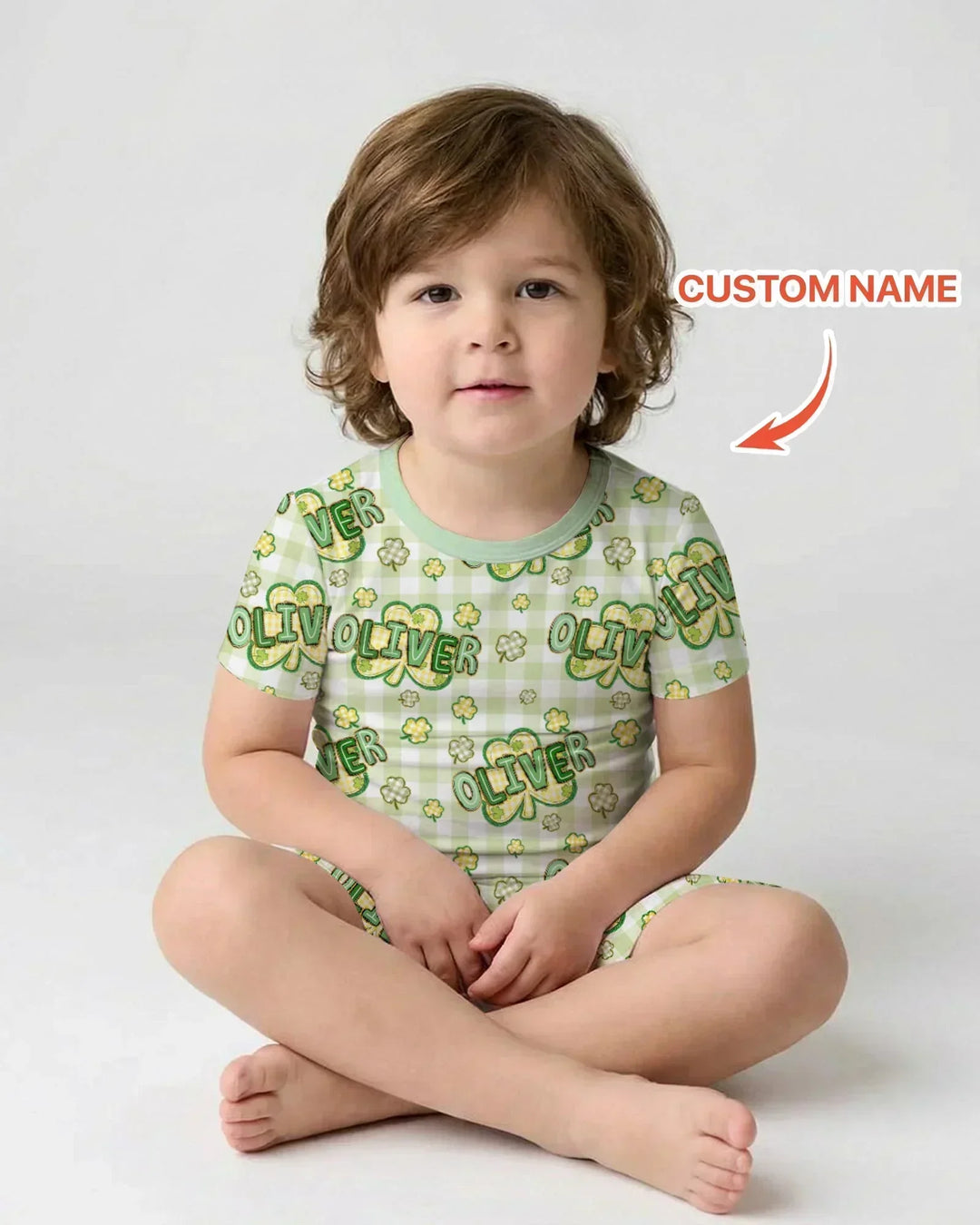 Zweiteiliges Pyjama-Set mit kurzen Ärmeln und Shorts im Sommer-Design