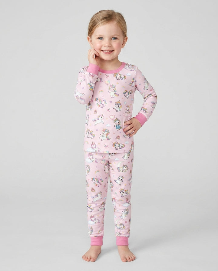 Kawaii Teddy Bamboo Two Piece Long Sleeve Pajama Set