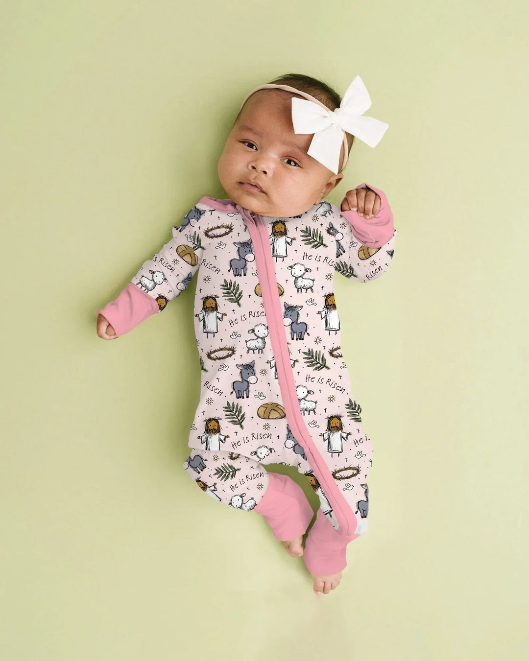 He Is Risen Easter Family Matching Bamboo Convertible Zippy