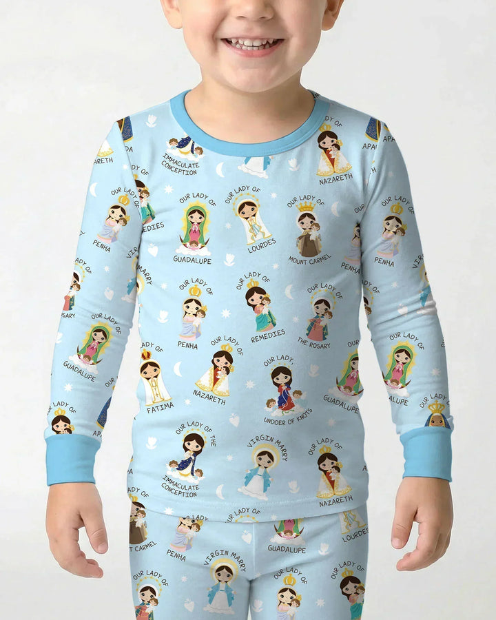 Little Marian Blessings Bamboo Two Piece Long Sleeve Pajama Set