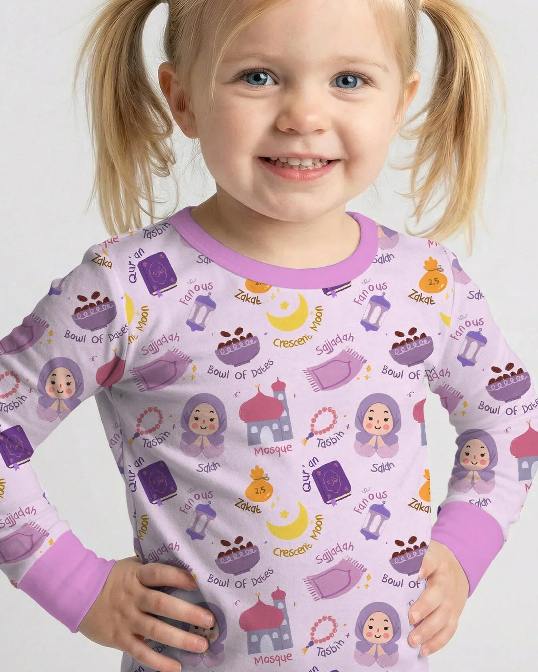 Zweiteiliges Langarm-Pyjama-Set mit Sommerfrüchten