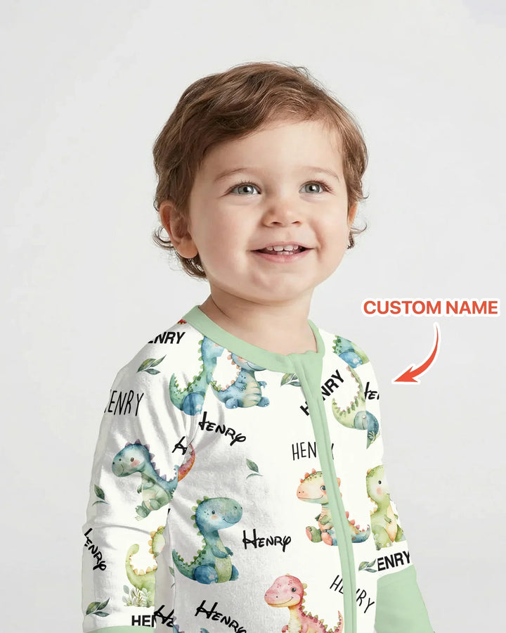 Dinosaur Custom Name Bamboo Convertible Zippy