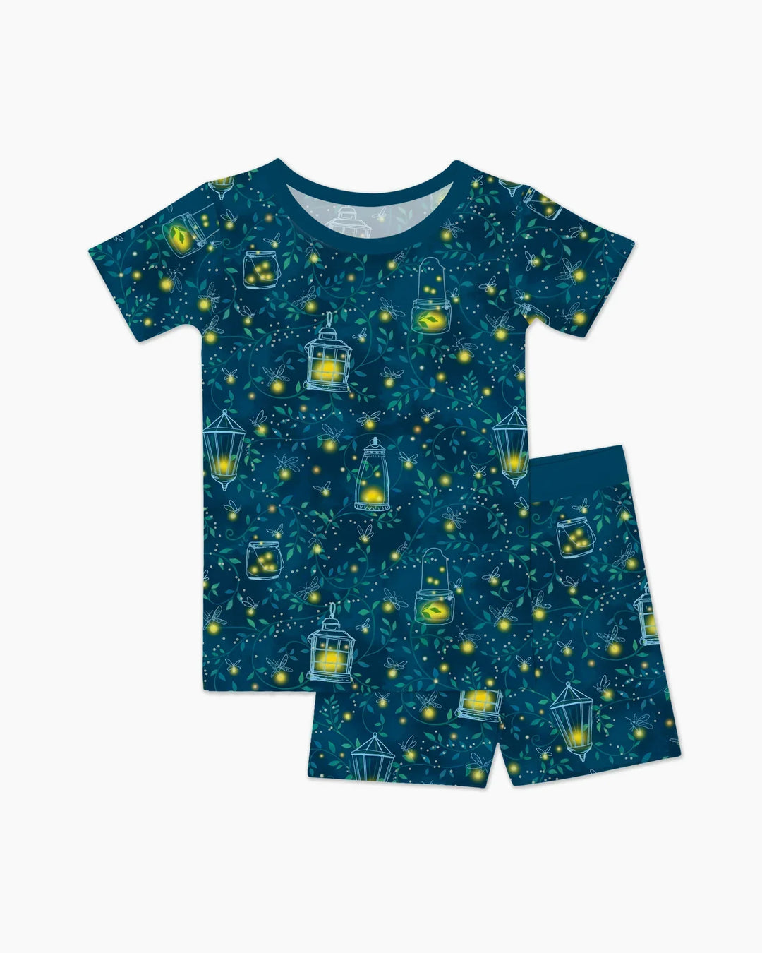Template Zweiteiliges Pyjama-Set mit kurzen Ärmeln und Shorts