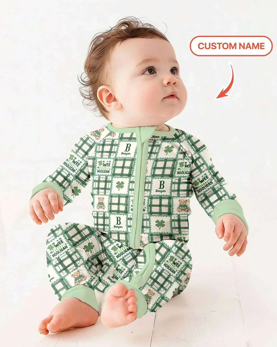 Gerippte Babykleidung mit individuellem Foto - Weich &amp; Skizzenhaft