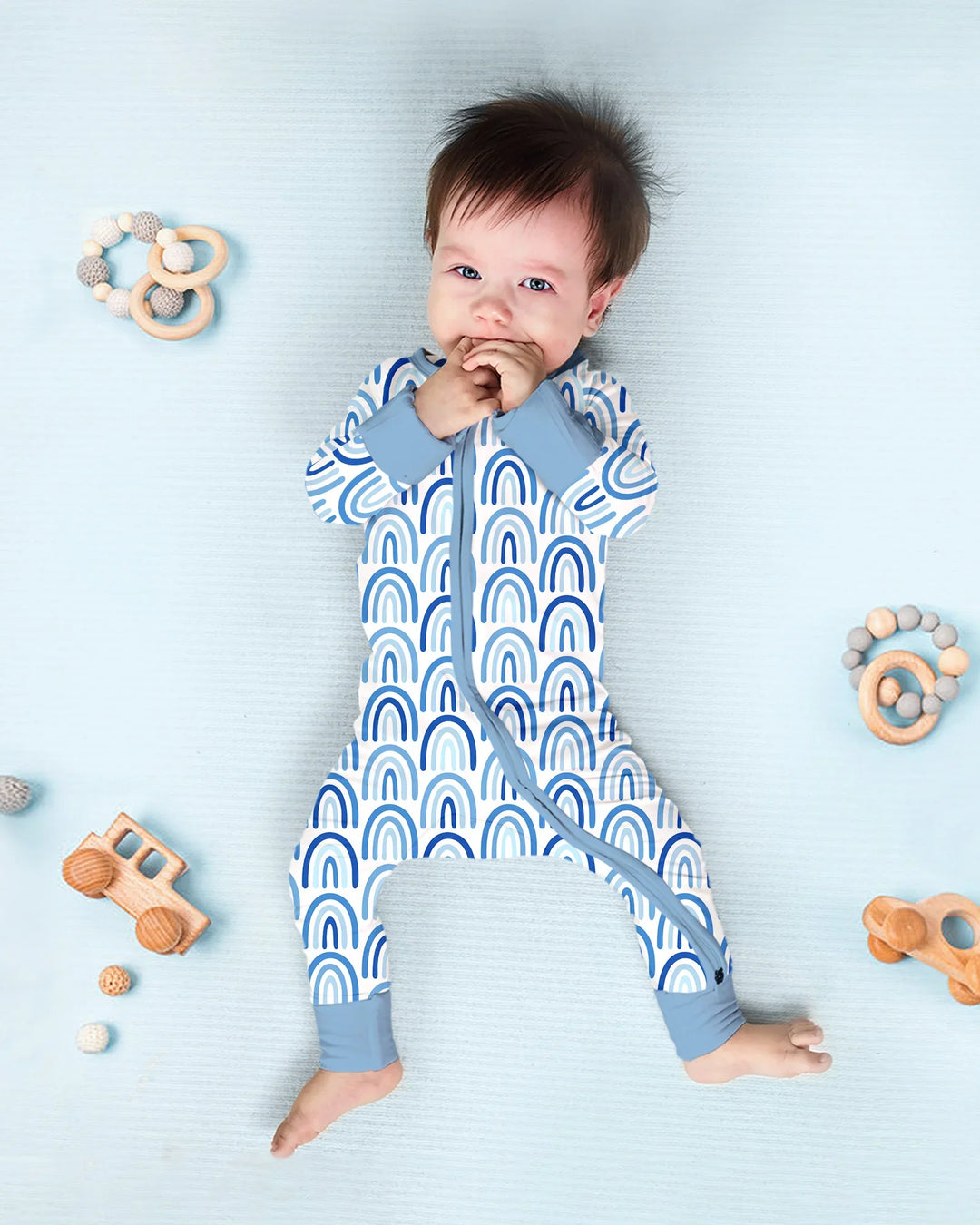 Gerippte Babykleidung mit individuellem Foto - Weich &amp; Skizzenhaft