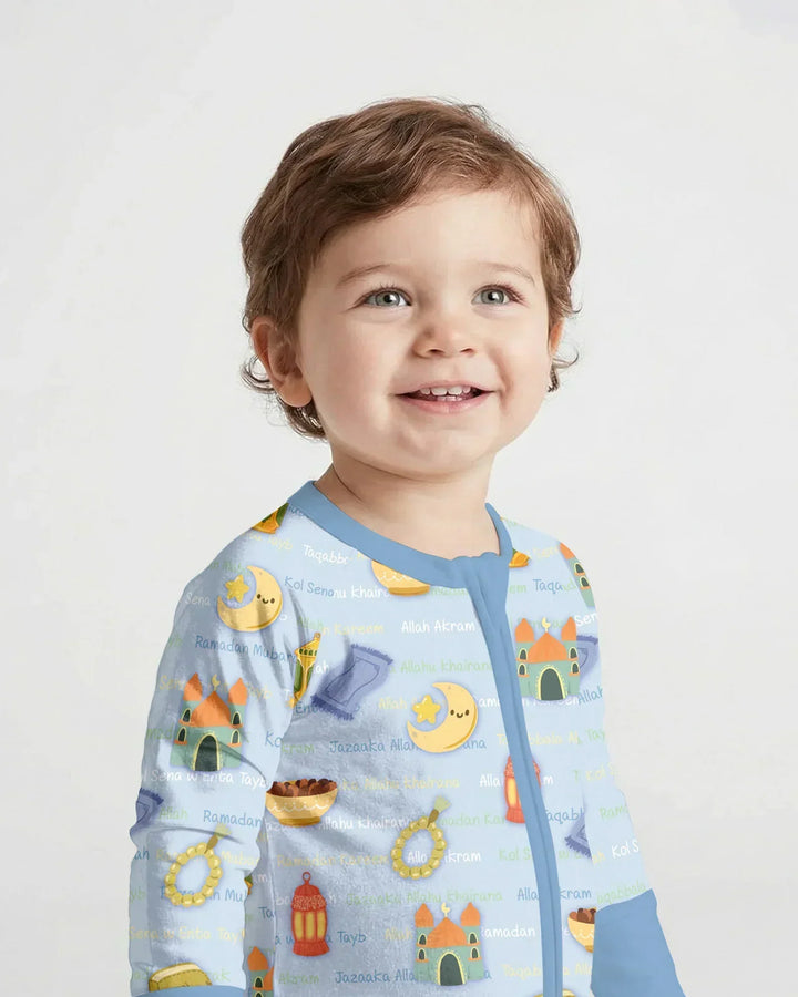 Ramadan Mubarak Family Matching Bamboo Convertible Zippy