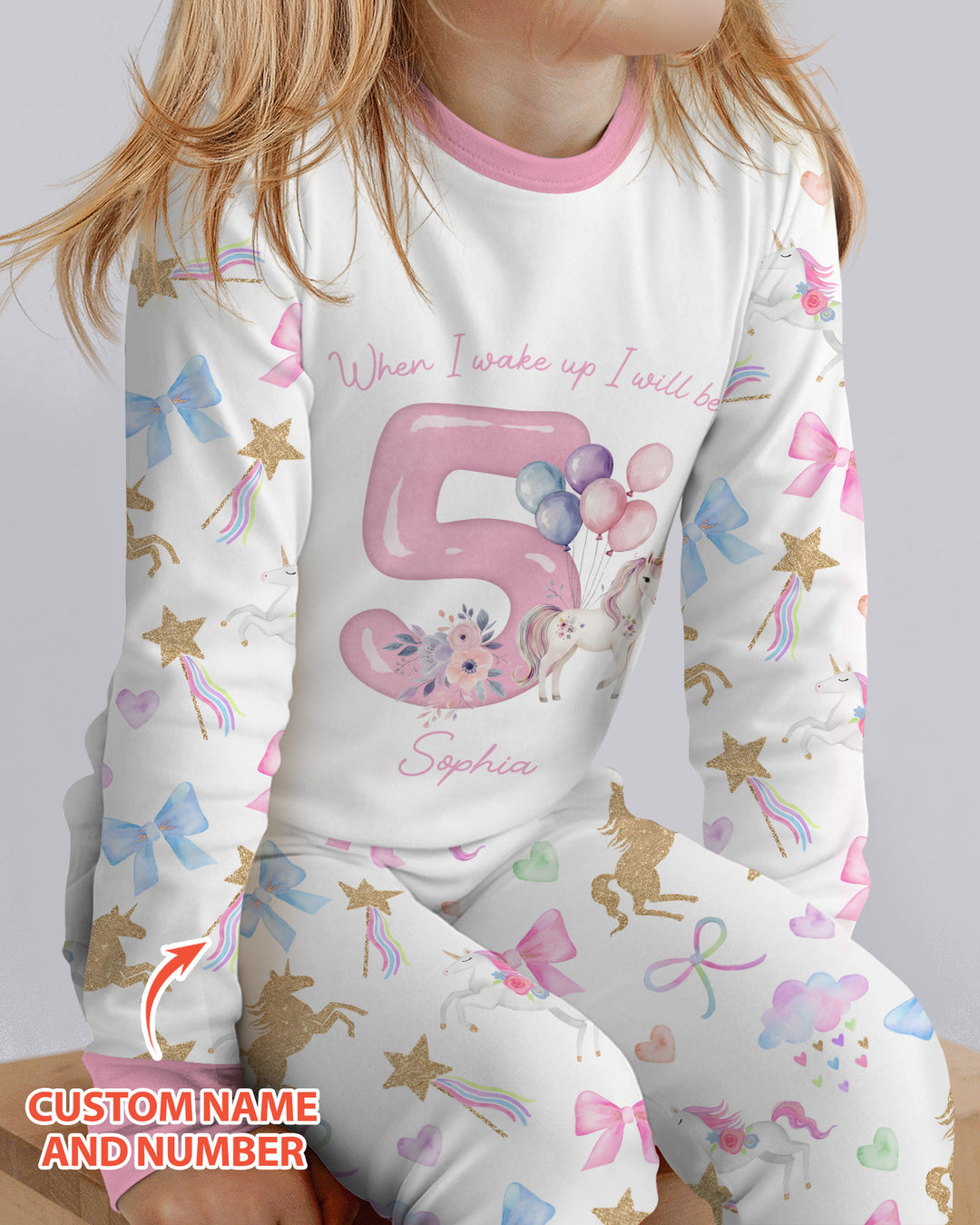 Zweiteiliges Langarm-Pyjama-Set mit Sommerfrüchten