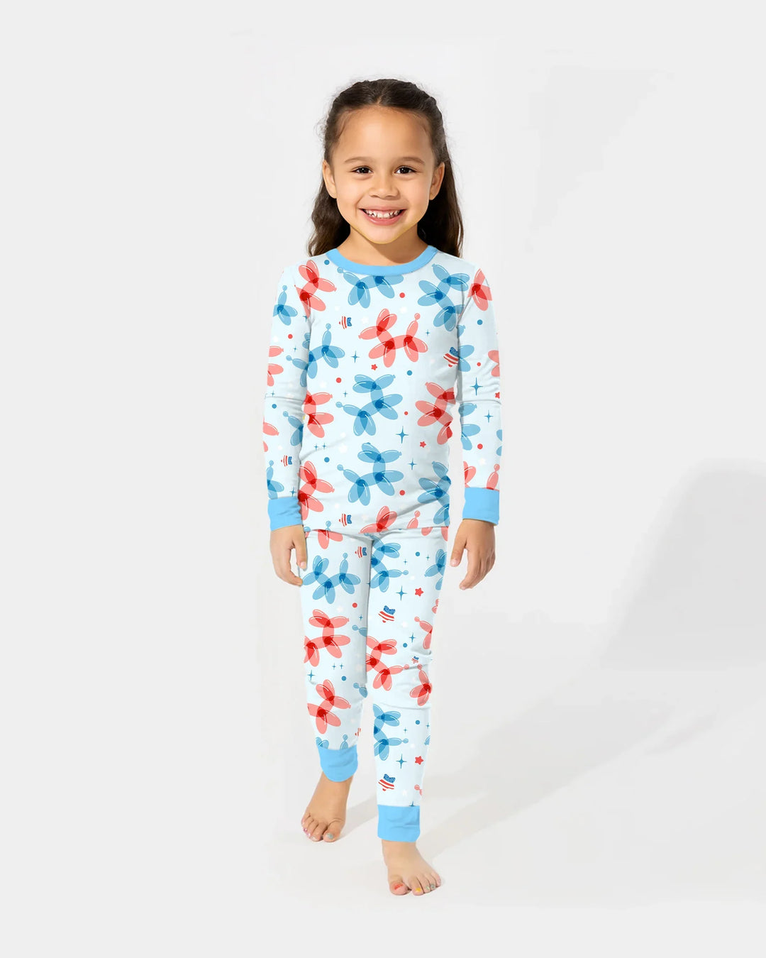 Zweiteiliges Langarm-Pyjama-Set mit Sommerfrüchten