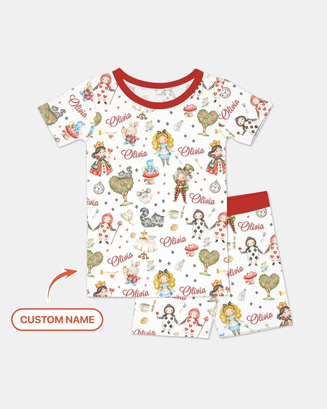 Zweiteiliges Pyjama-Set mit kurzen Ärmeln und Shorts im Sommer-Design