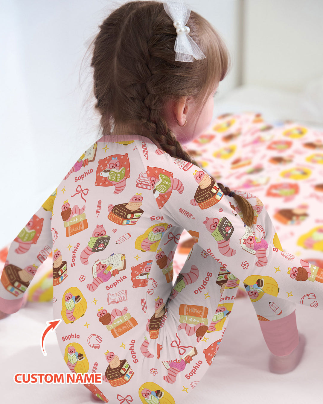 Little Book Worm Family Matching Bamboo Convertible Zippy
