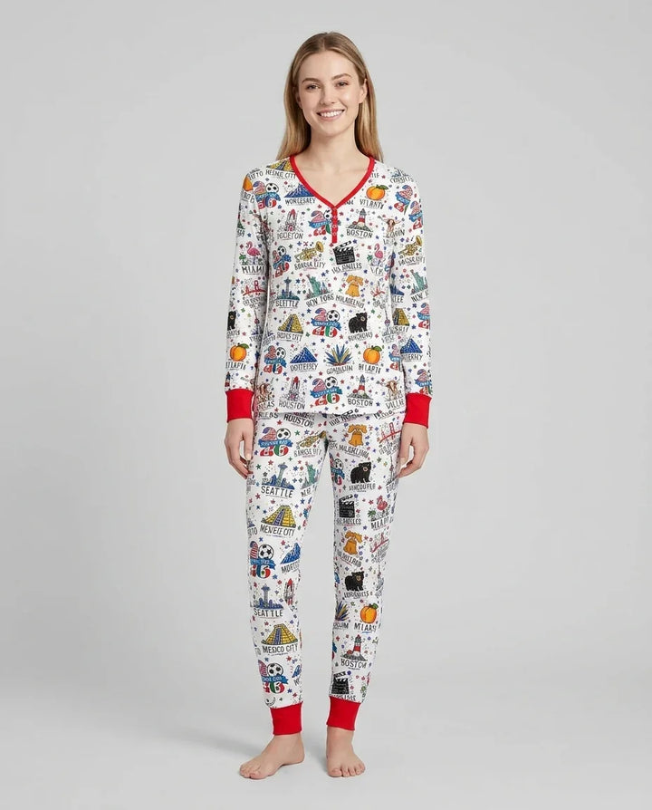 Vorlage Bambus Damen Pyjama Set